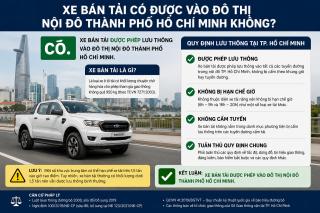 Xe Bán Tải Có Bị Cấm Vào Nội Đô TPHCM 2026 Không? Luật Mới Nhất